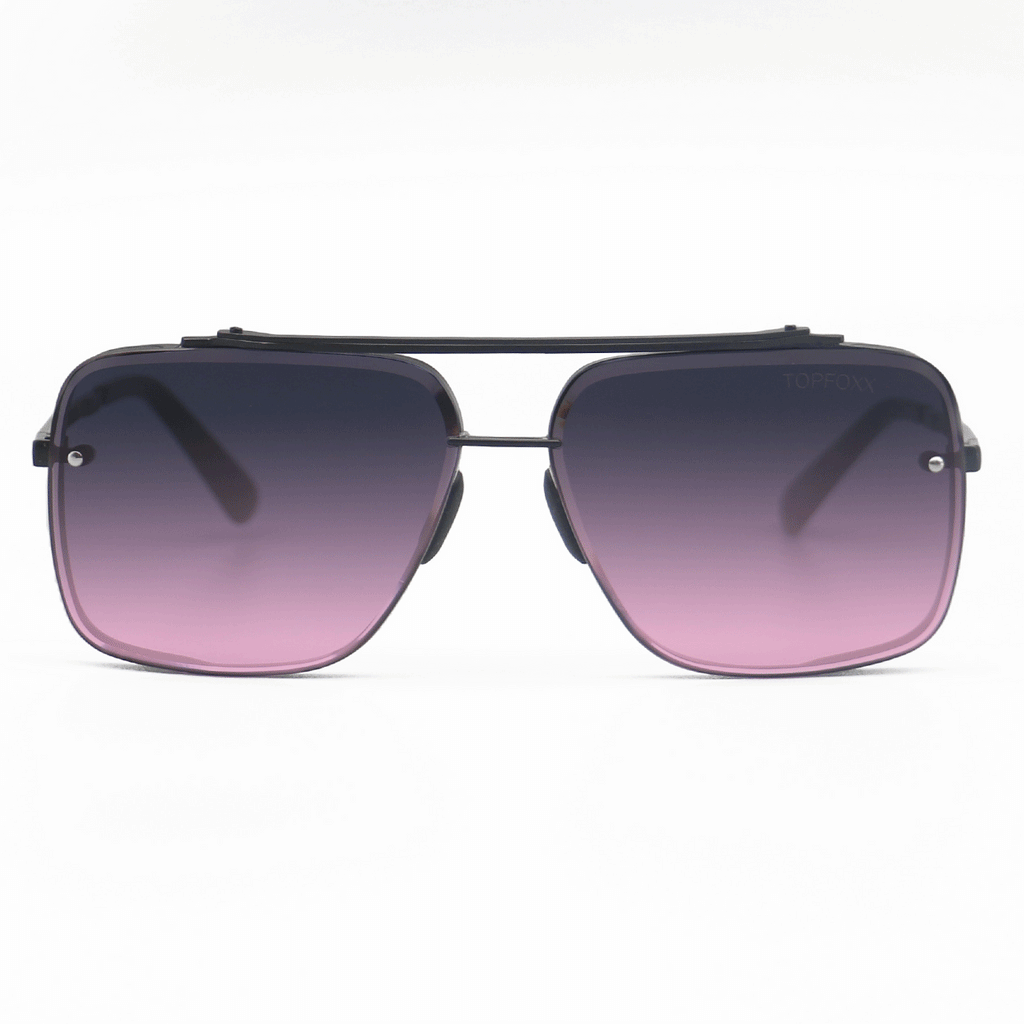 TopFoxx Bella Faded Purple & Pink Tangle-Free Aviator Sunglasses