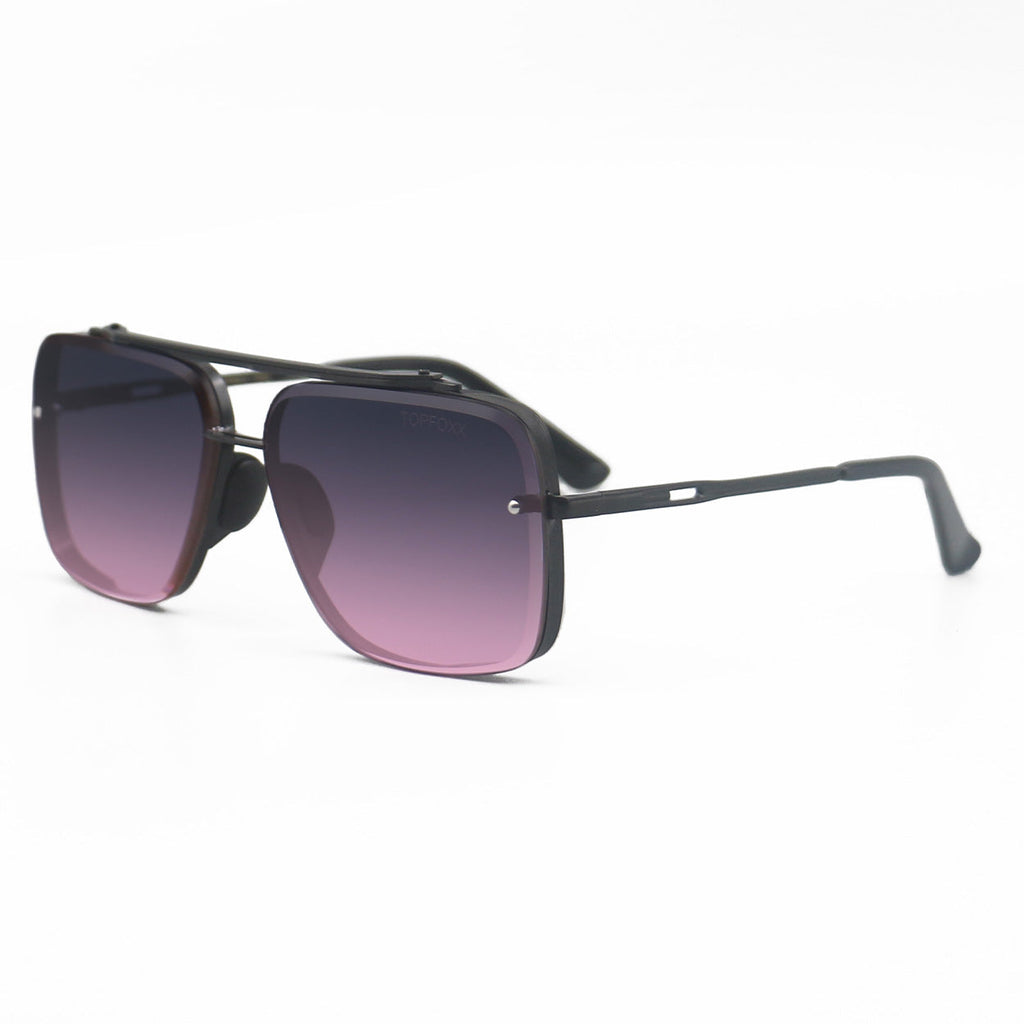 TopFoxx Bella Faded Purple & Pink Tangle-Free Aviator Sunglasses