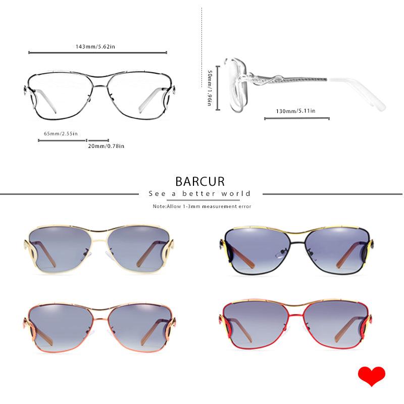 BARCUR Oversized Gradient Polarized Sunglasses for Women