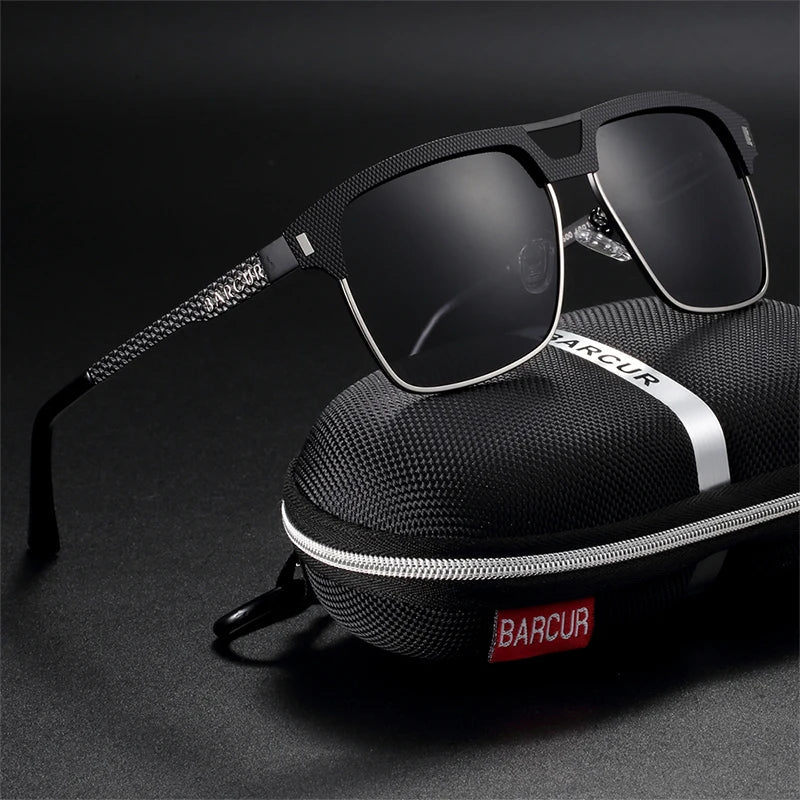 BARCUR Polarized Square Sunglasses – UV400 Men's