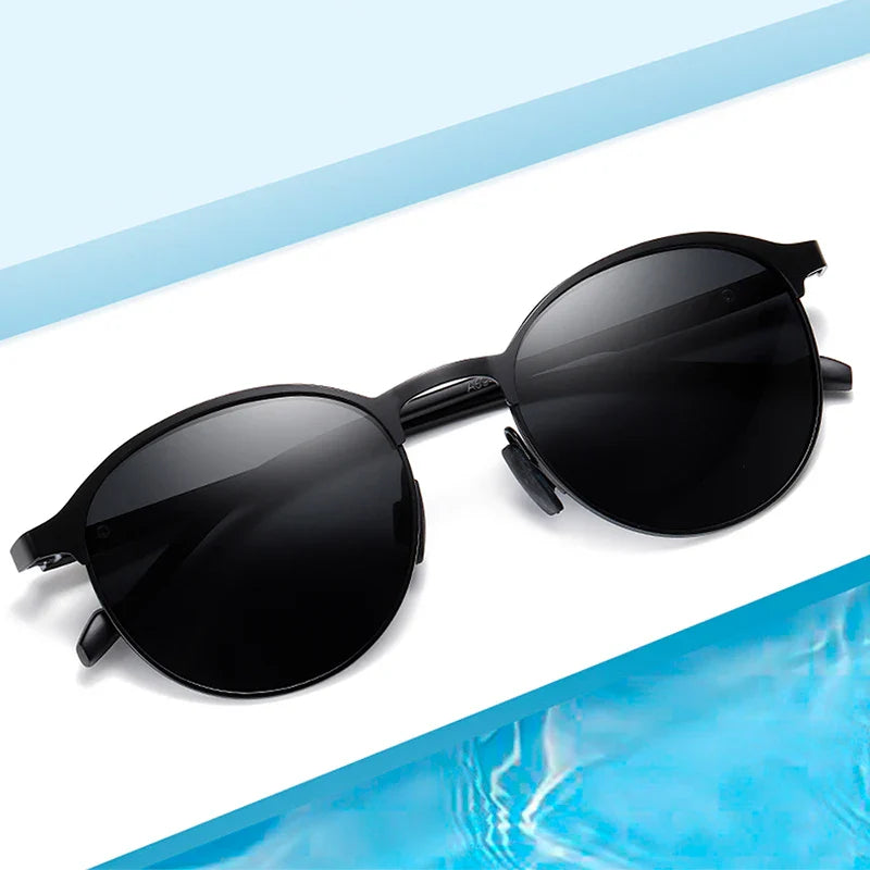 BARCUR Trendy Polarized Round Frame Sunglasses
