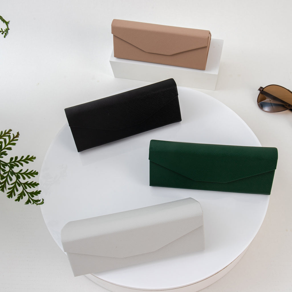 Solid Color Vegan Leather Glasses Case