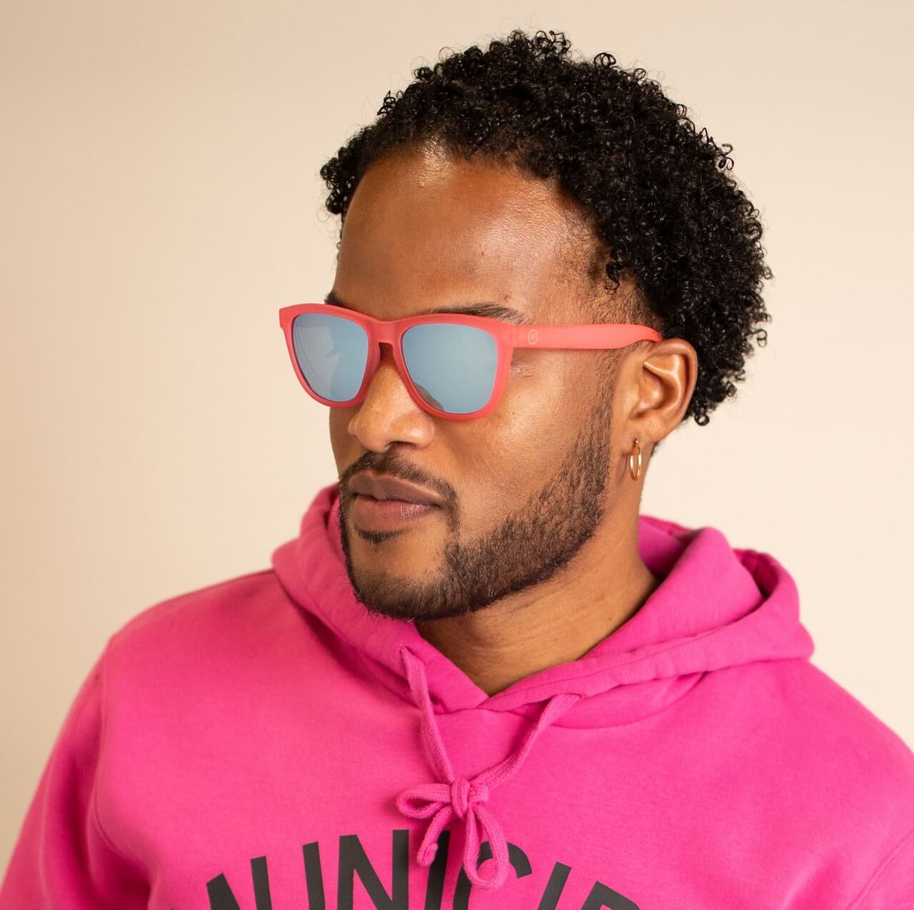 Epoch Eyewear Vibe Ecstasy Polarized Sunglasses – Pink Frame Blue Mirror Lens