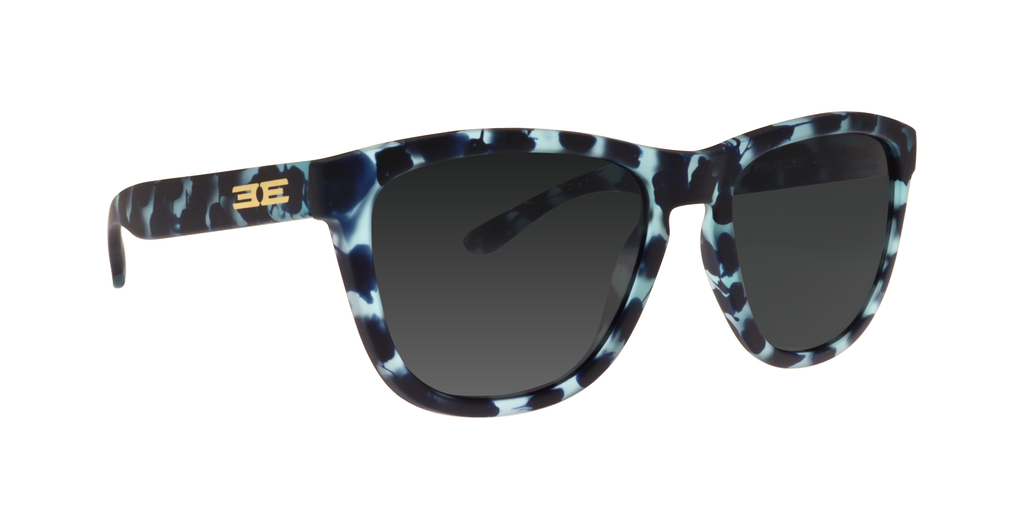 Epoch Eyewear Vibe Hazy Polarized Sunglasses – Blue Black Tortoise Frame Smoke Lens