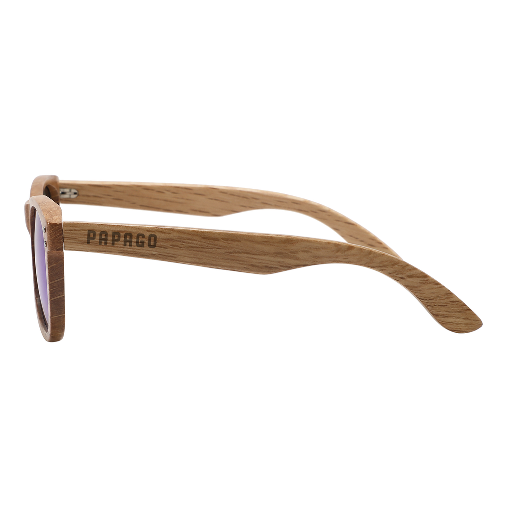 Papago Sapphire Dunes sunglasses logo on a white background, showcasing the stylish eyewear brand branding.