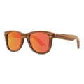 Papago Ruby Dunes handmade recycled wooden sunglasses with dark tinted lenses, showcasing natural wood grain and stylish design.
