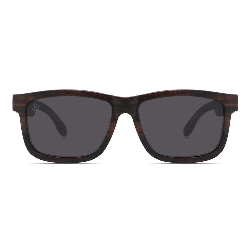 Papago Twilight Del Mars handmade wooden sunglasses with stylish frames and dark lenses, showcasing eco-friendly design.