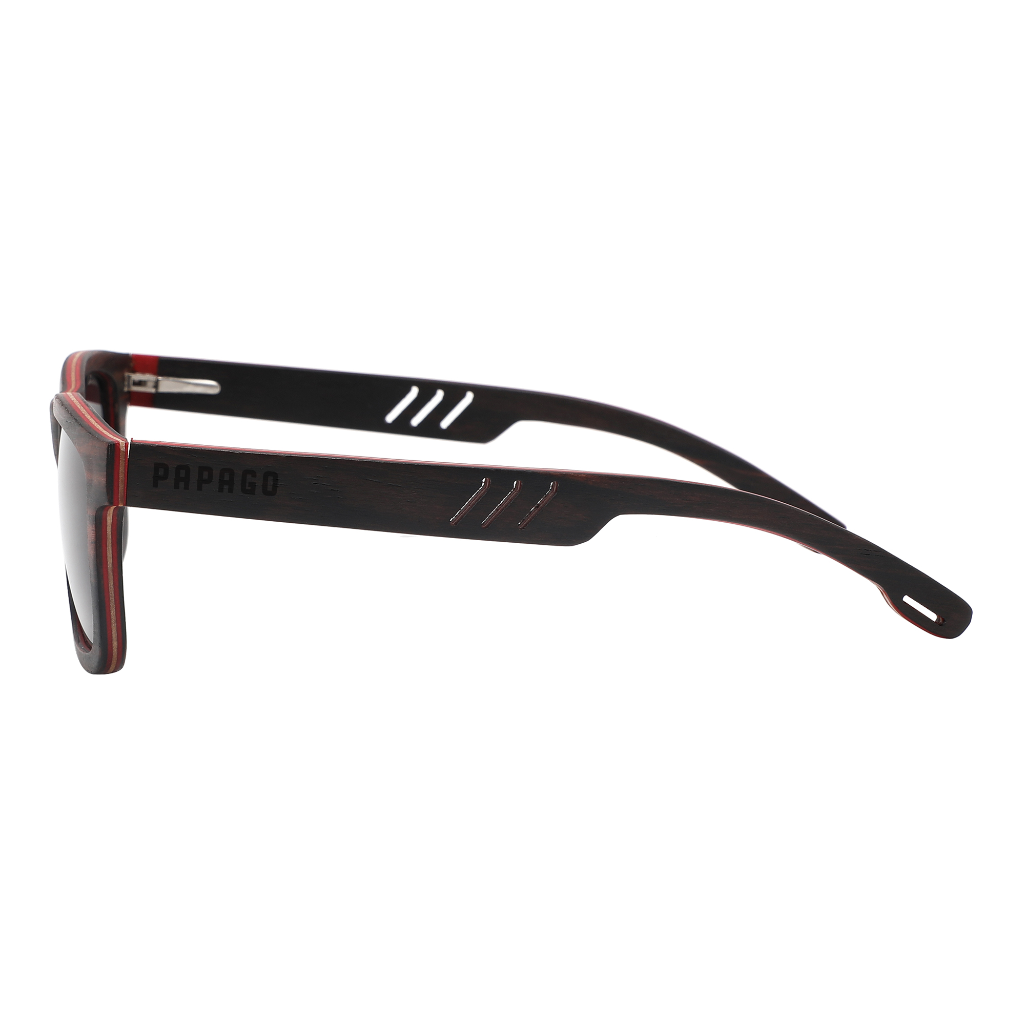 Papago Twilight Del Mars sunglasses with sleek design and tinted lenses, shown with logo on a white background.