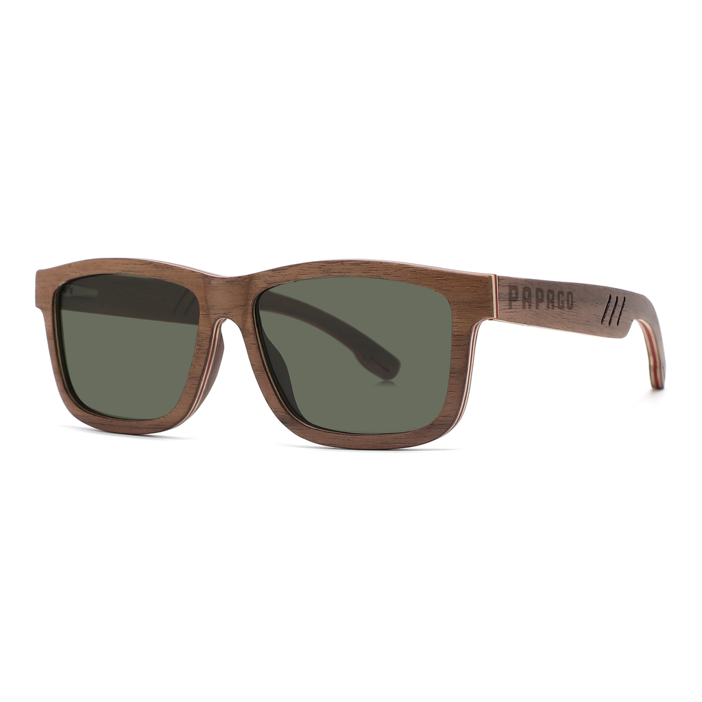 Papago Mocha Del Mars sunglasses with rounded frames and brown tinted lenses, stylish eyewear for everyday wear