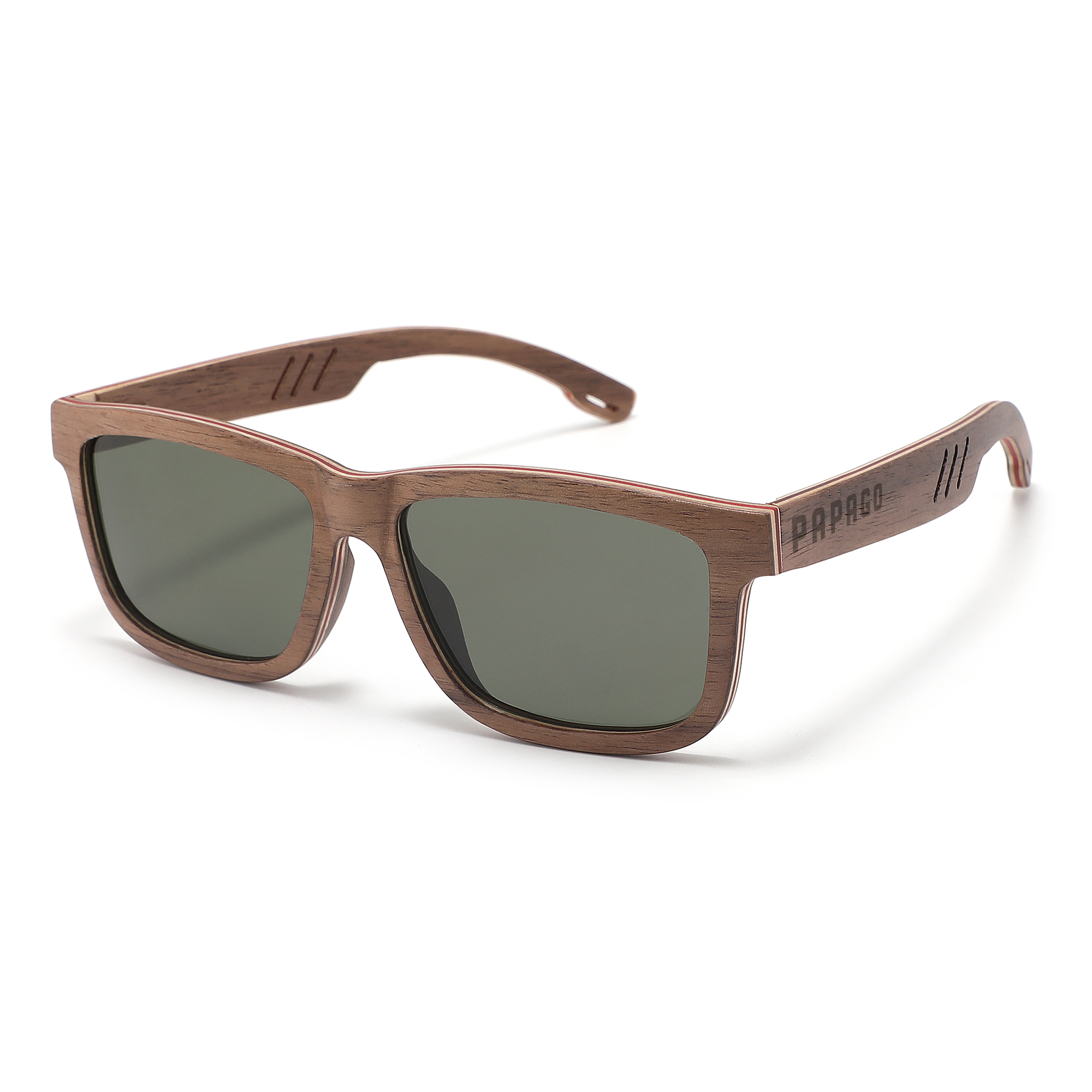 Papago Mocha Del Mars sunglasses with rounded frames and dark lenses, stylish eyewear for a fashionable look.
