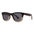 Handmade recycled wooden sunglasses by Papago, featuring half dune-inspired design and natural finish.