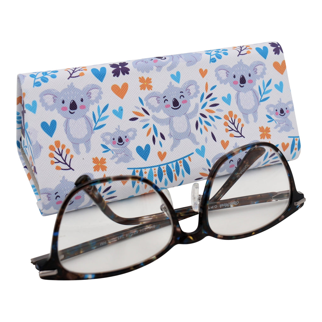 Koala Print Vegan Leather Glasses Case
