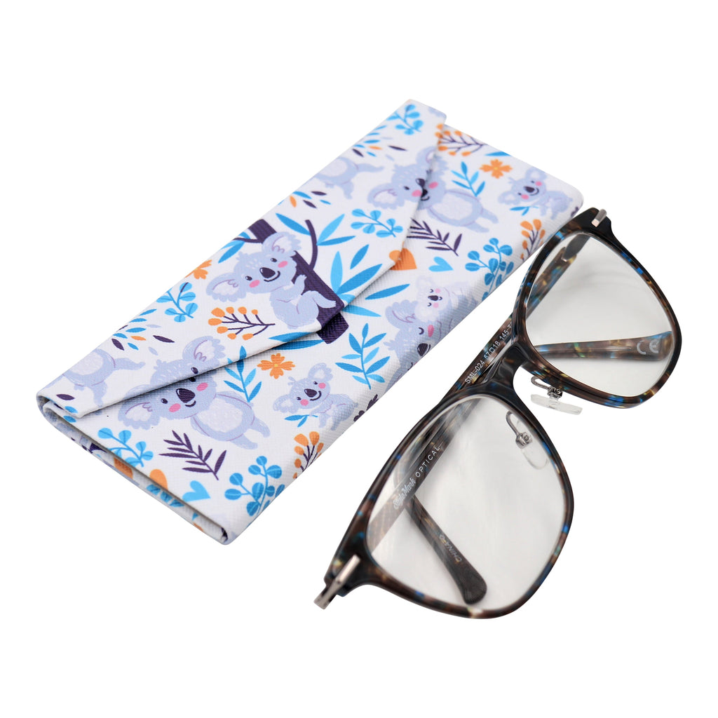 Koala Print Vegan Leather Glasses Case