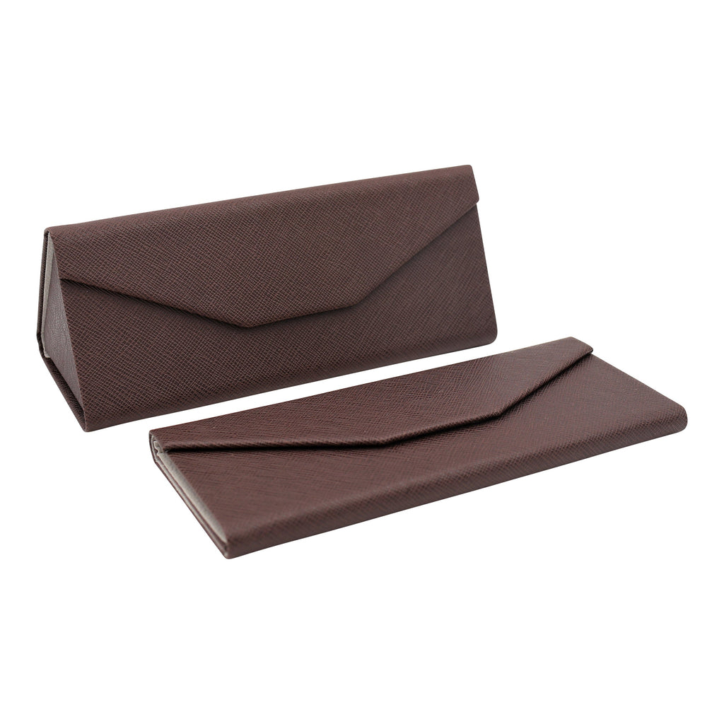 Chocolate Vegan Leather Glasses Case