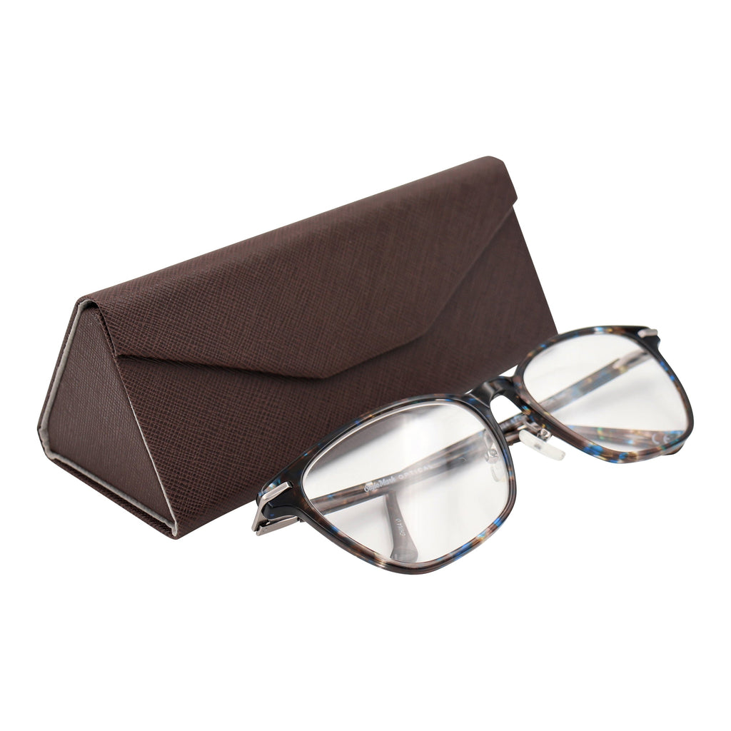 Chocolate Vegan Leather Glasses Case