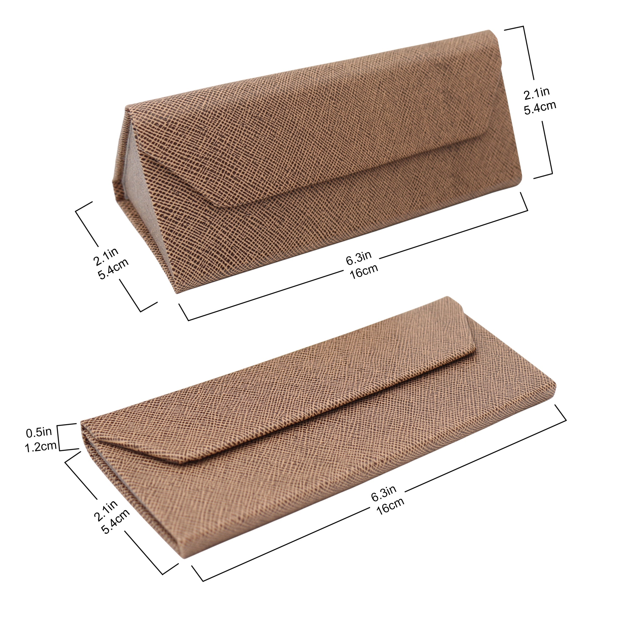 Caramel Vegan Leather Glasses Case