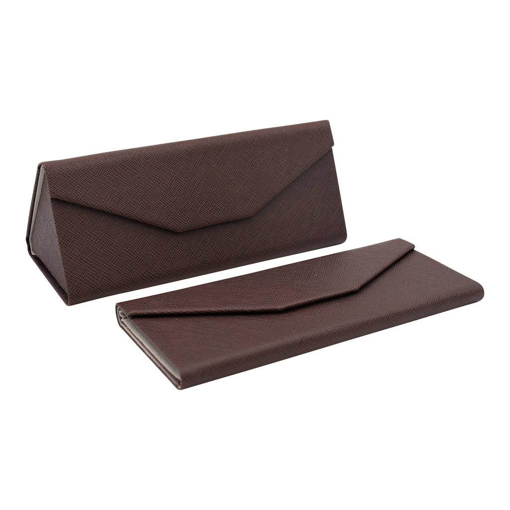 Chocolate Vegan Leather Glasses Case