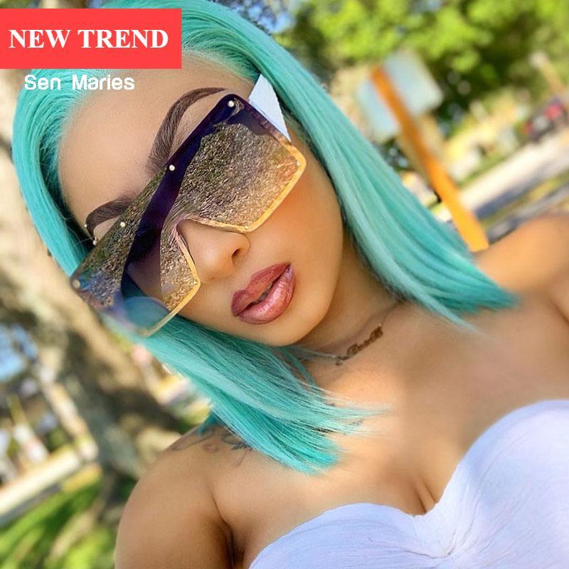 Stevvex Oversized Square Metal Frame Vintage Sunglasses – UV400