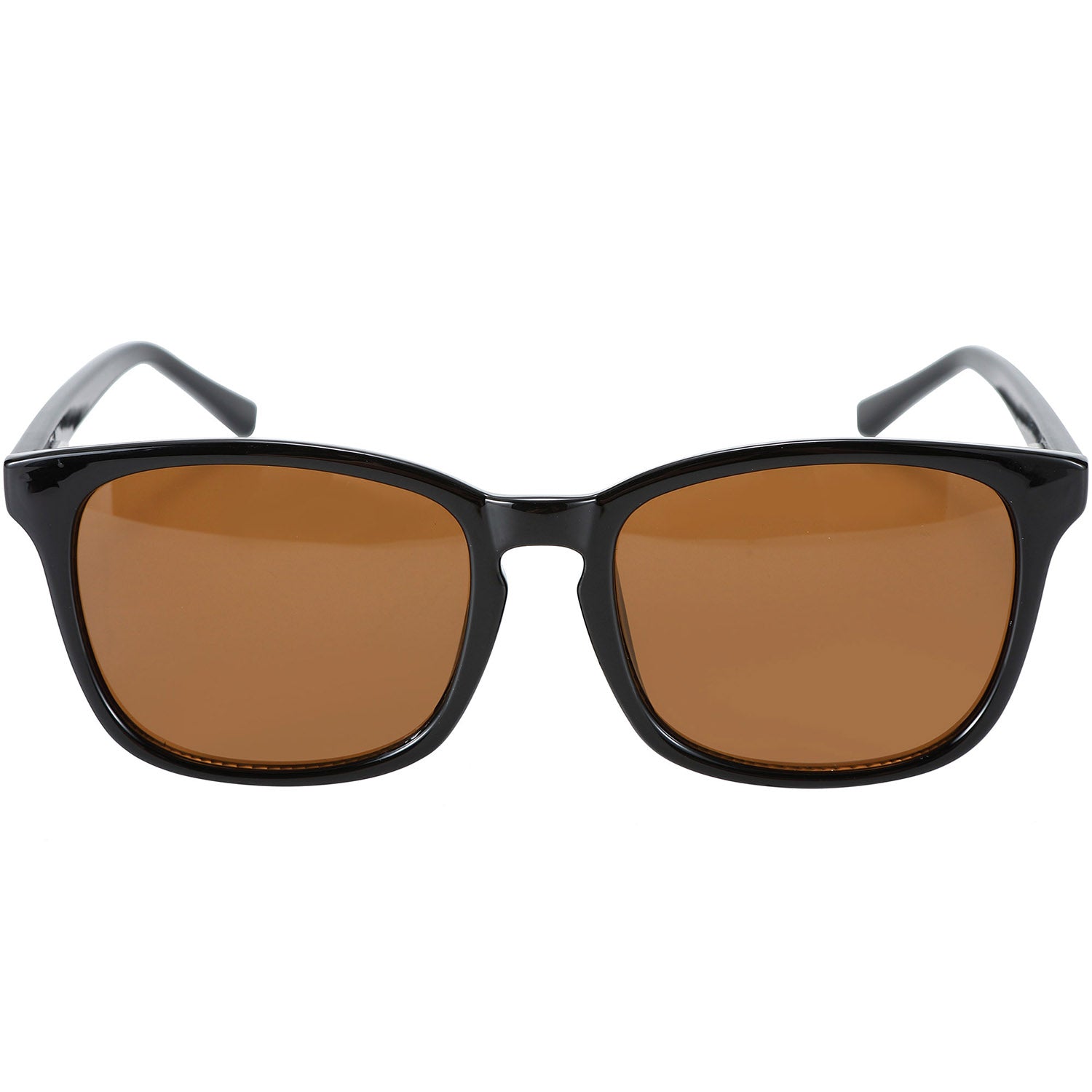 Brown wayfarer blue light blocking glasses by Sleep ZM with black frames, designed for nighttime use and eye protection.