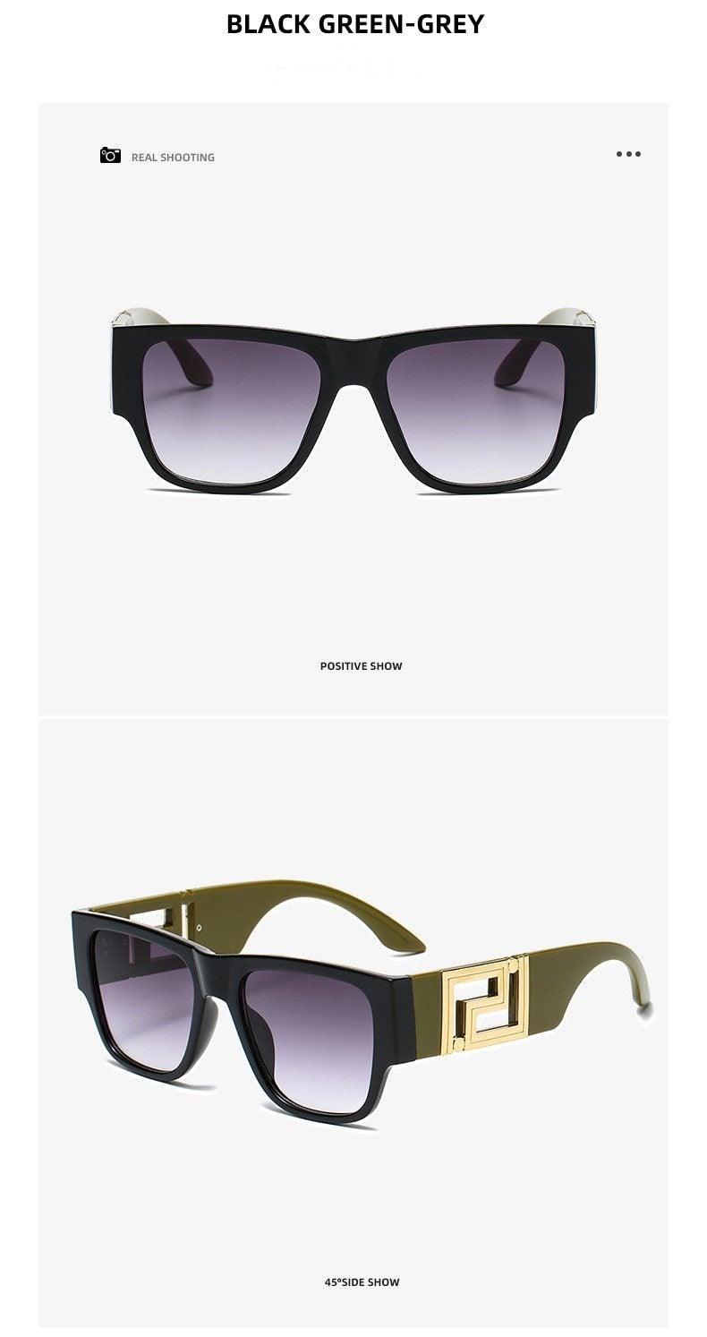 Stevvex Oversized Square Vintage Sunglasses – UV400 Fashion