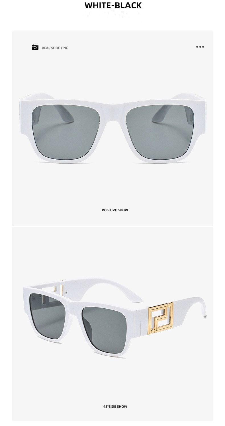 Stevvex Oversized Square Vintage Sunglasses – UV400 Fashion