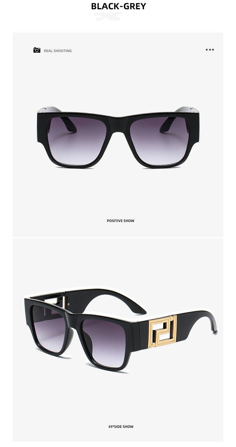 Stevvex Oversized Square Vintage Sunglasses – UV400 Fashion
