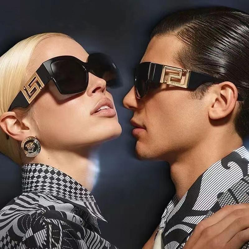 Stevvex Oversized Square Vintage Sunglasses – UV400 Fashion