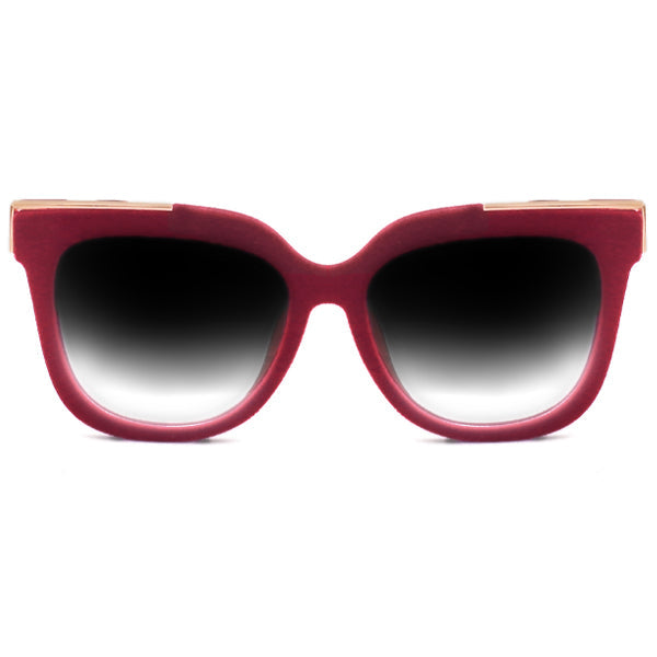 Coco Red Velvet Wayfarer Sunglasses — Bold Frames, UV400 Protection