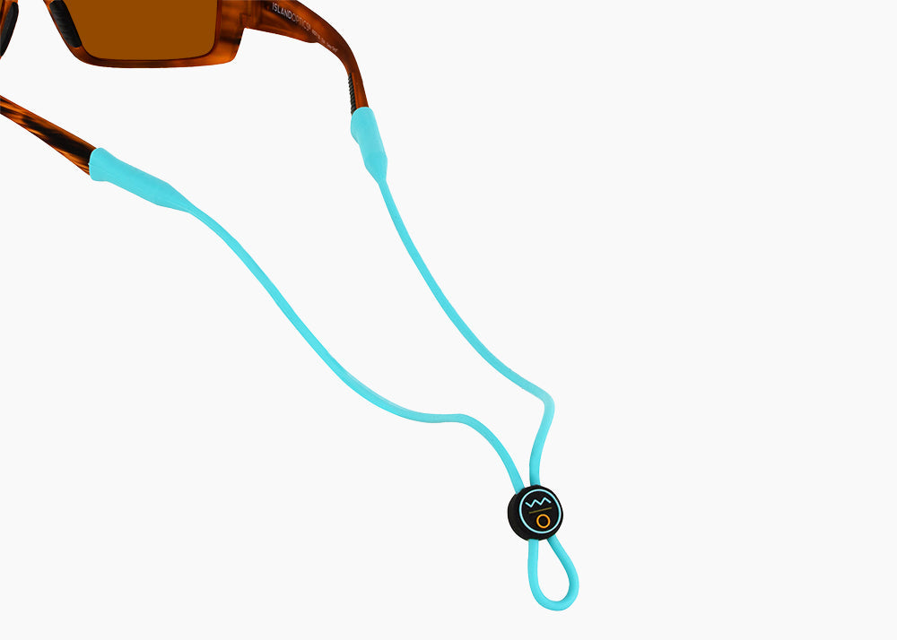 Light Blue Gator Grip Silicone Sunglasses Strap