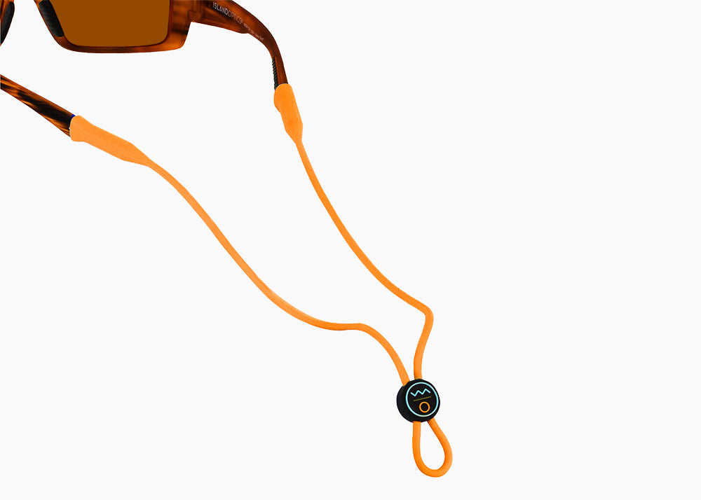 Orange Gator Grip Silicone Sunglasses Strap