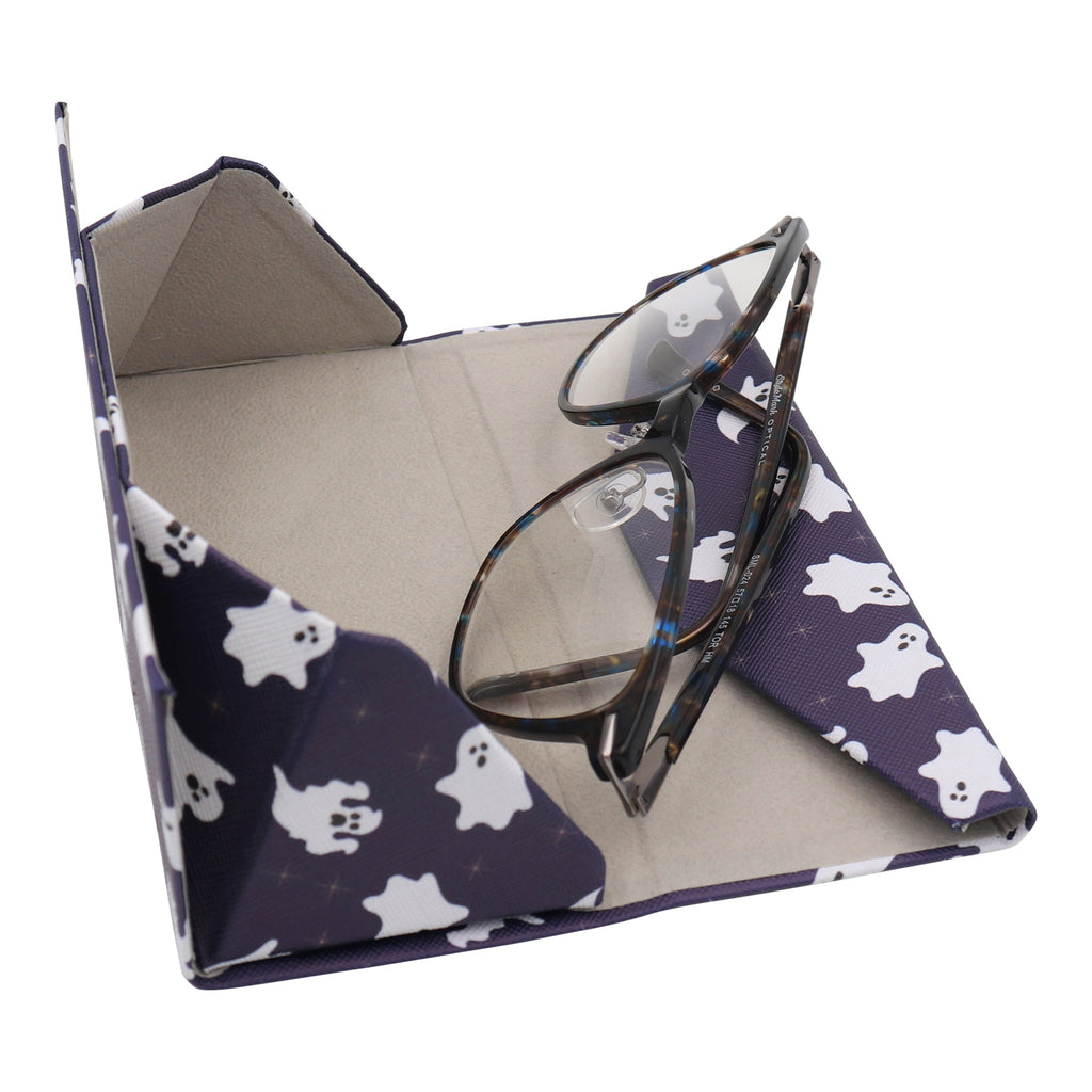 Ghost Print Vegan Leather Glasses Case