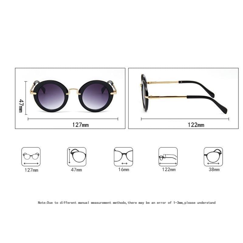Cute round Stevvex kids' sunglasses with colorful frames, UV400 protection, and polarized lenses for boys and girls.