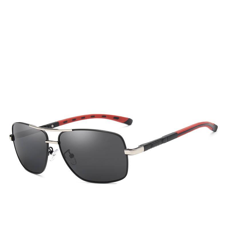 Stevvex Kingseven Aluminum Polarized Mirror Sunglasses with sleek frame and reflective lenses for UV protection.