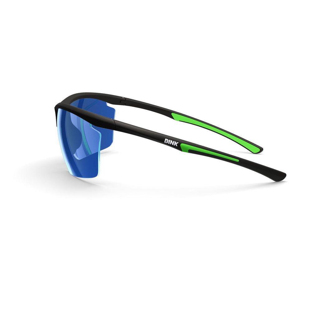 Dink Eyewear Daytona Petite Large Pickleball Sunglasses – Black/Green