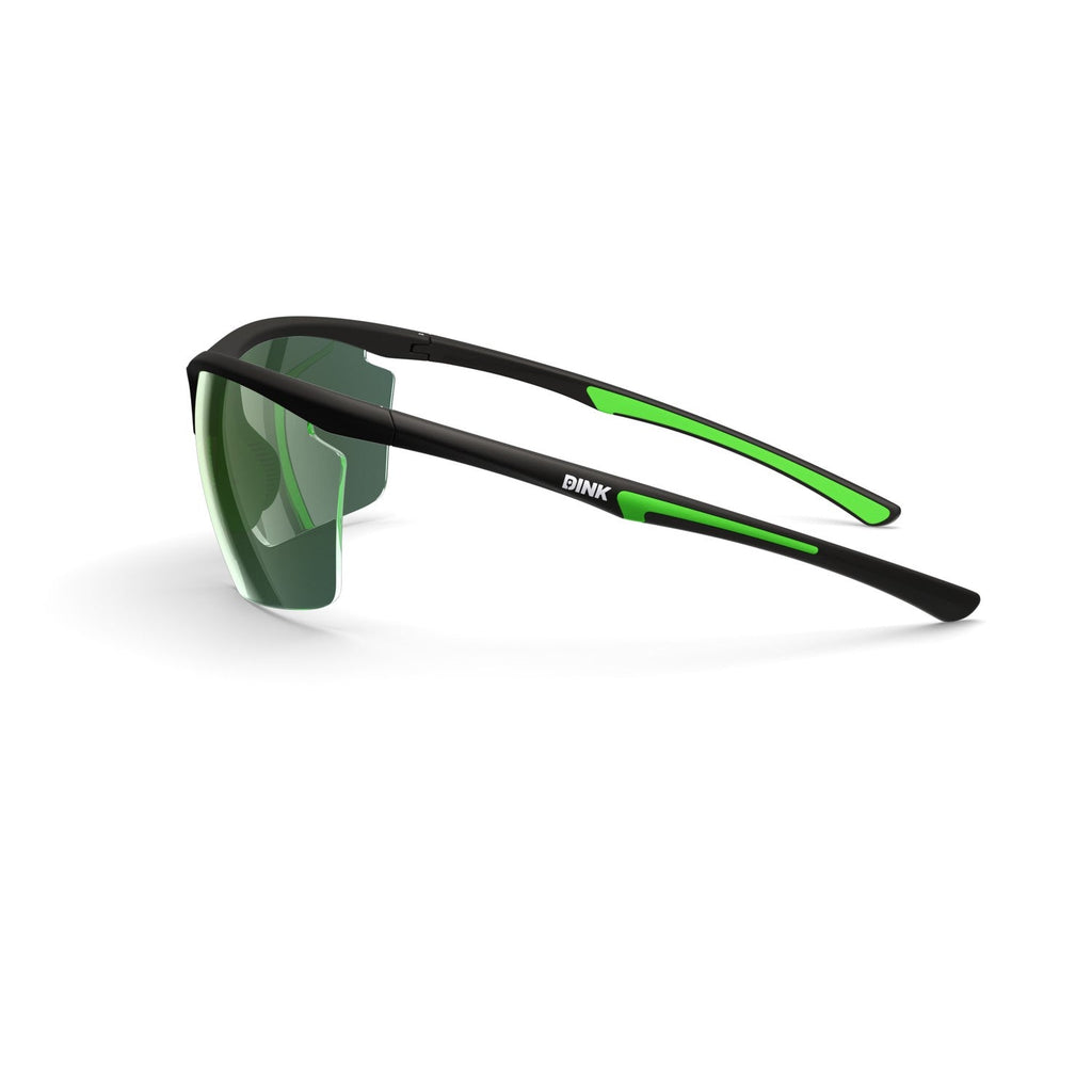 Dink Eyewear Daytona Petite Large Pickleball Sunglasses – Black/Green