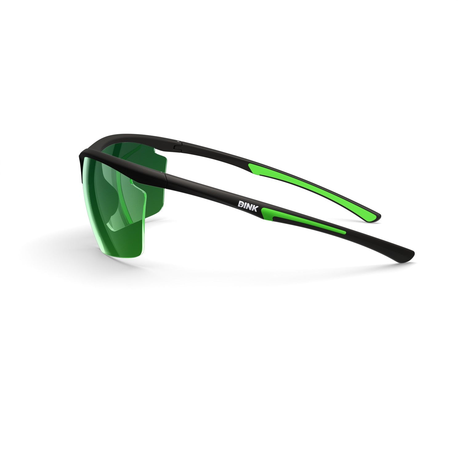 Dink Eyewear Daytona Petite Large Pickleball Sunglasses – Black/Green
