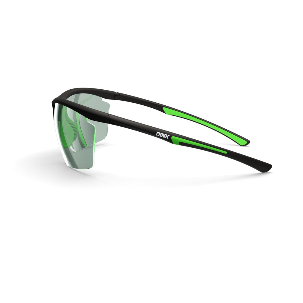 Dink Eyewear Daytona Petite Large Pickleball Sunglasses – Black/Green