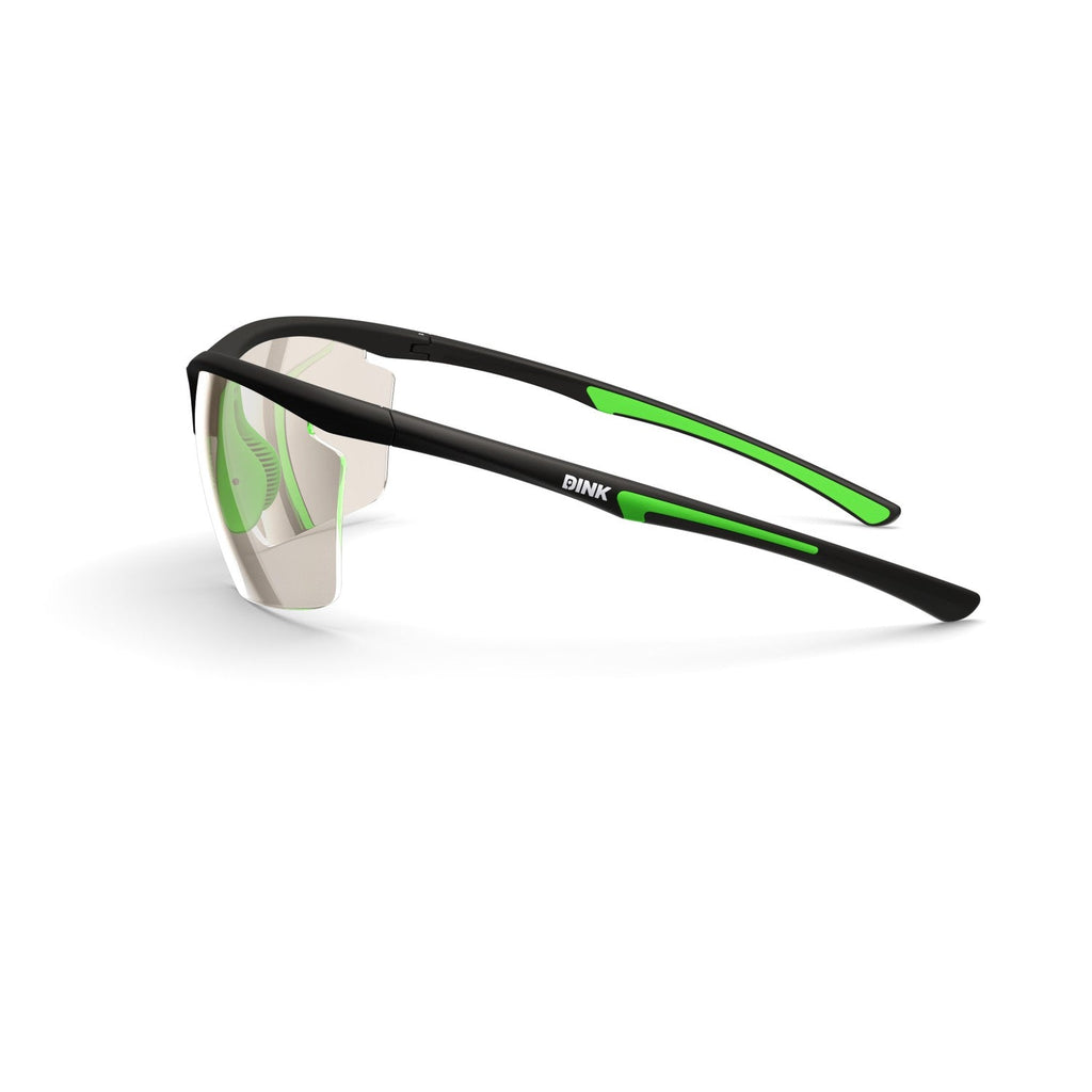 Dink Eyewear Daytona Petite Large Pickleball Sunglasses – Black/Green