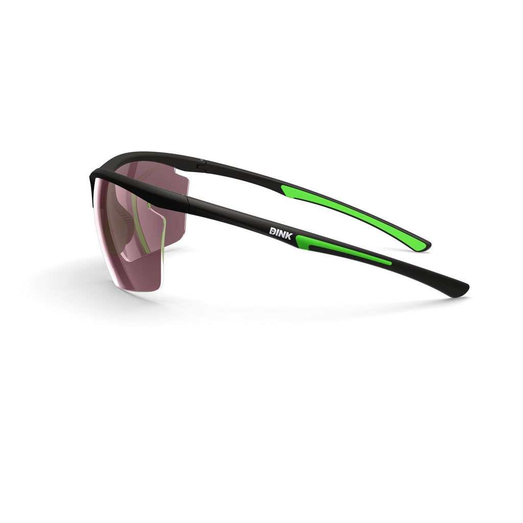 Dink Eyewear Daytona Petite Large Pickleball Sunglasses – Black/Green