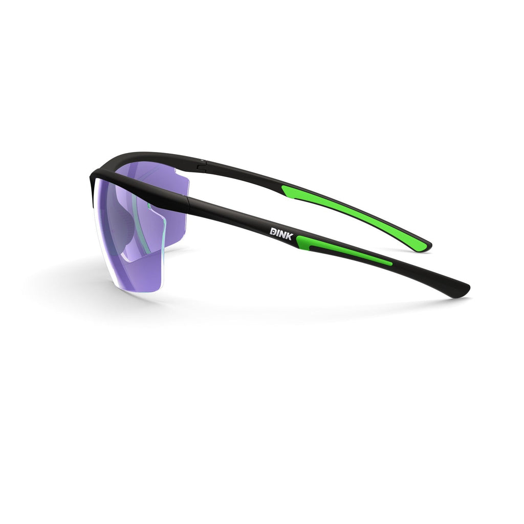 Dink Eyewear Daytona Petite Large Pickleball Sunglasses – Black/Green