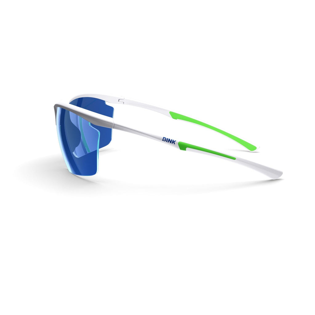 Dink Eyewear Daytona Petite Large Pickleball Sunglasses – White/Green