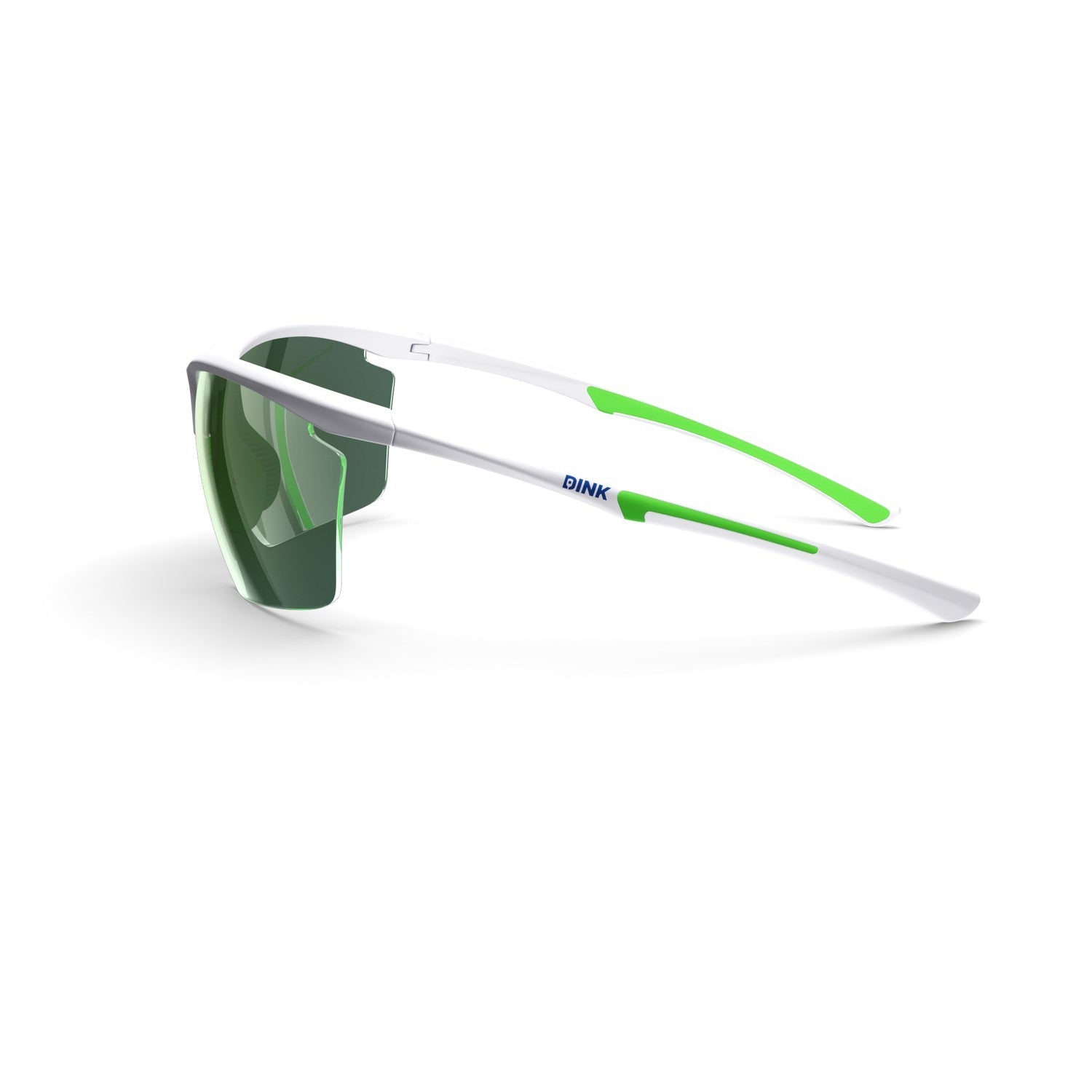 Dink Eyewear Daytona Petite Large Pickleball Sunglasses – White/Green