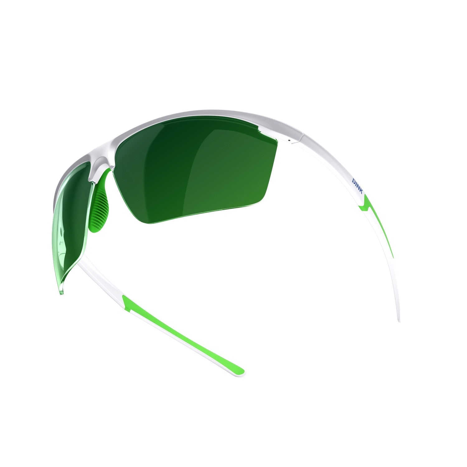 Dink Eyewear Daytona Petite Large Pickleball Sunglasses – White/Green