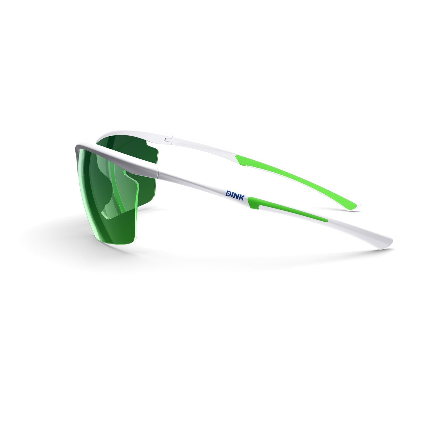 Dink Eyewear Daytona Petite Large Pickleball Sunglasses – White/Green