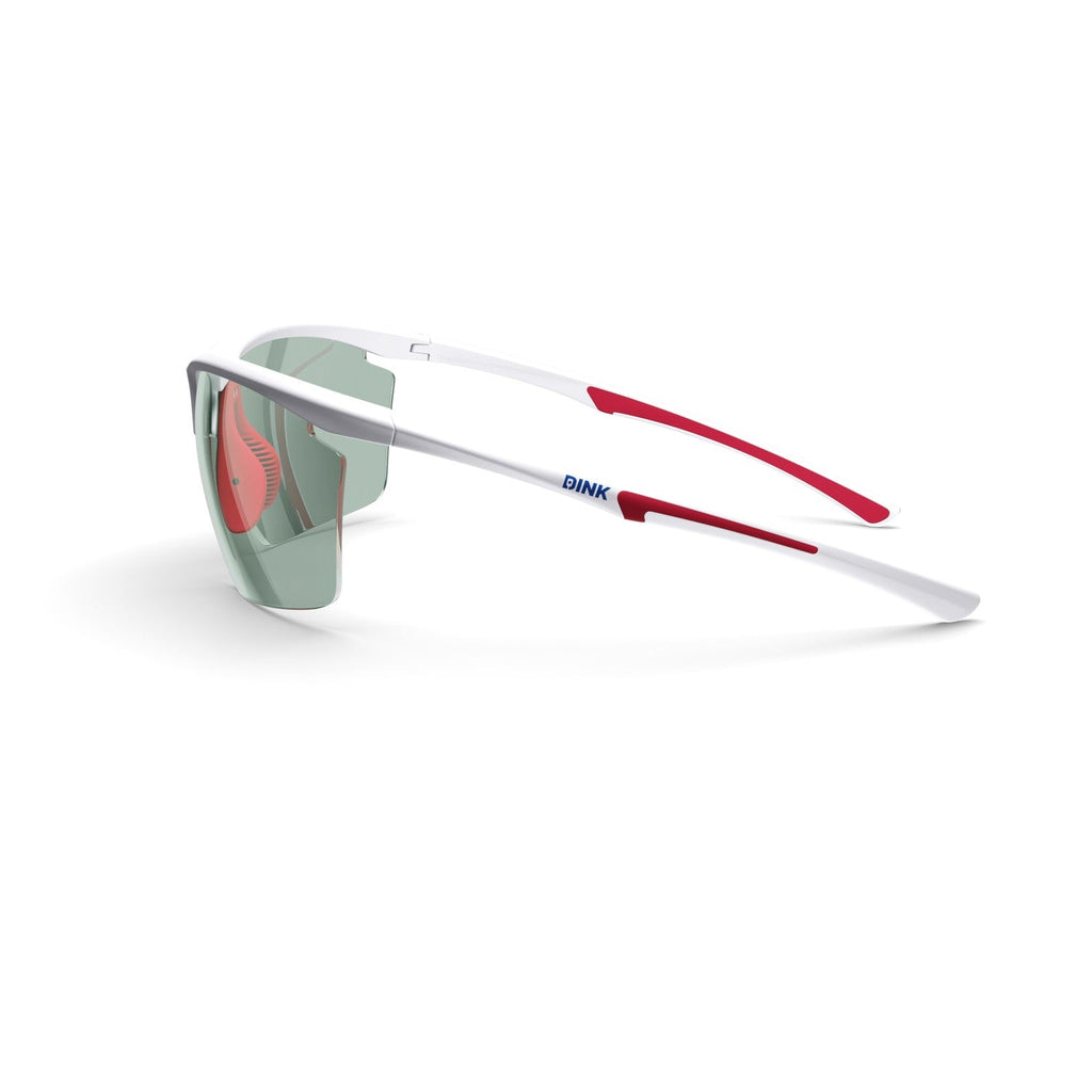 Dink Eyewear Daytona Petite Large Pickleball Sunglasses – White/Green