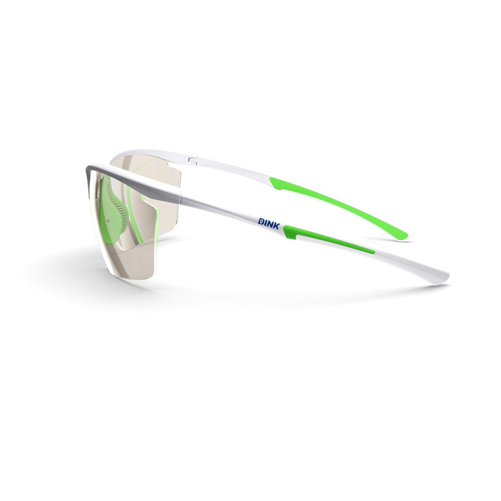 Dink Eyewear Daytona Petite Large Pickleball Sunglasses – White/Green