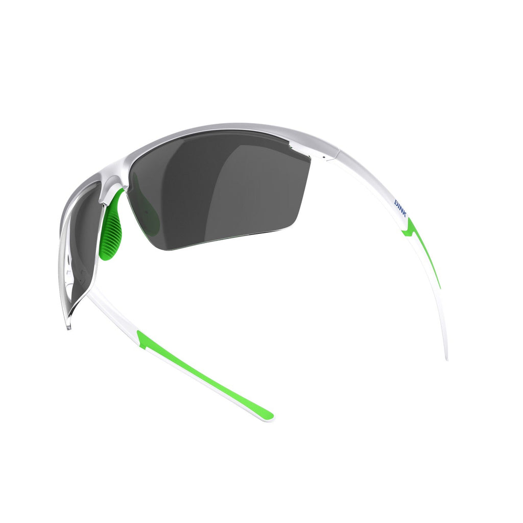 Dink Eyewear Daytona Petite Large Pickleball Sunglasses – White/Green
