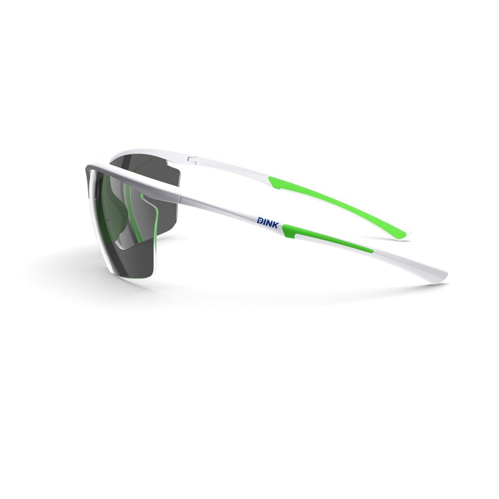 Dink Eyewear Daytona Petite Large Pickleball Sunglasses – White/Green