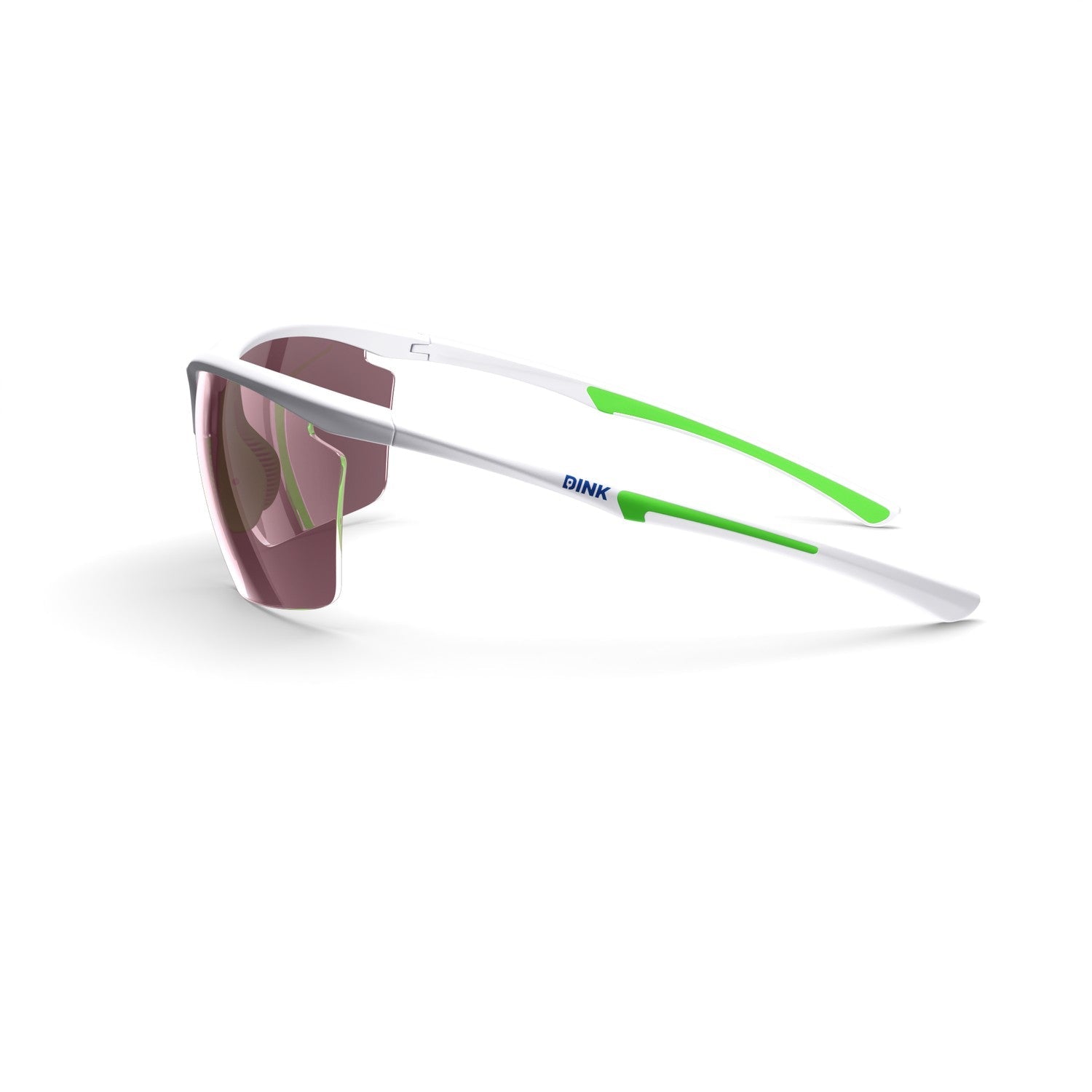 Dink Eyewear Daytona Petite Large Pickleball Sunglasses – White/Green