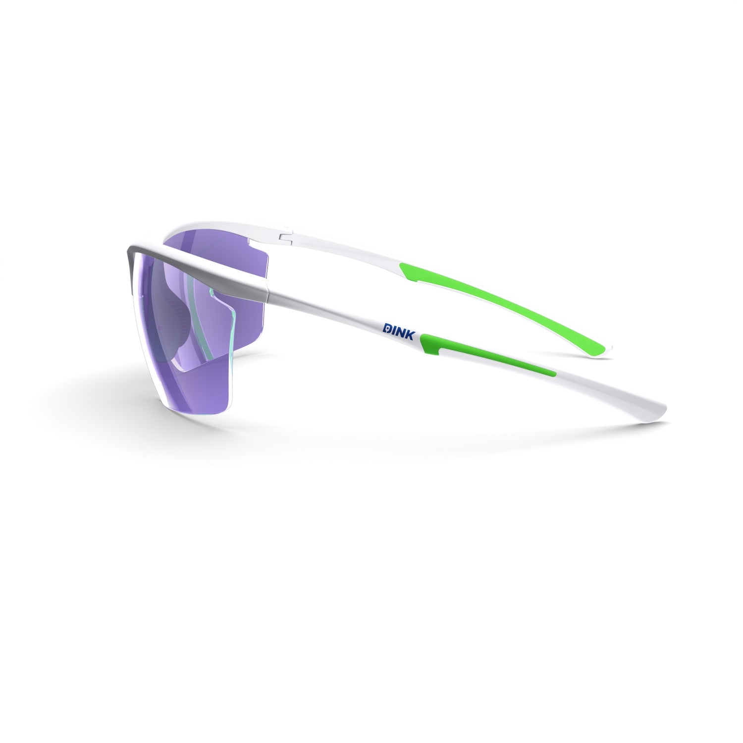 Dink Eyewear Daytona Petite Large Pickleball Sunglasses – White/Green